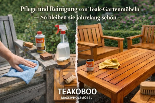 Pflege und Reinigung von Teak-Gartenmöbeln – So bleiben sie jahrelang schön