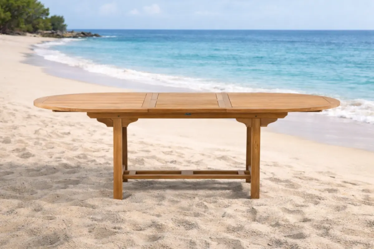 Ausziehbarer Gartentisch Rovello Oval