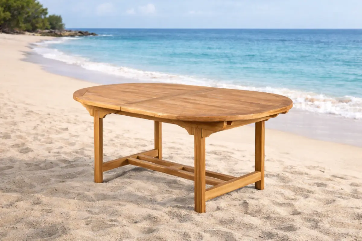 Ausziehbarer Gartentisch Rovello Oval