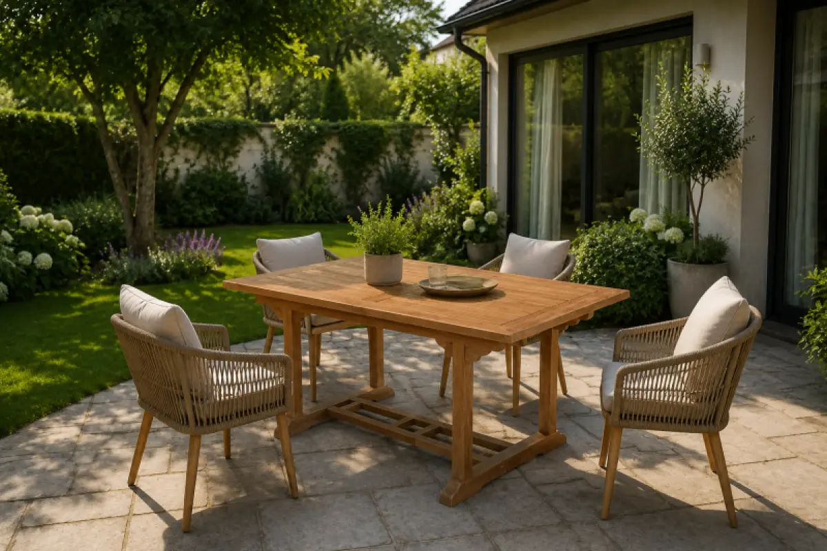 Ausziehbarer Gartentisch Rovello Rechtckig