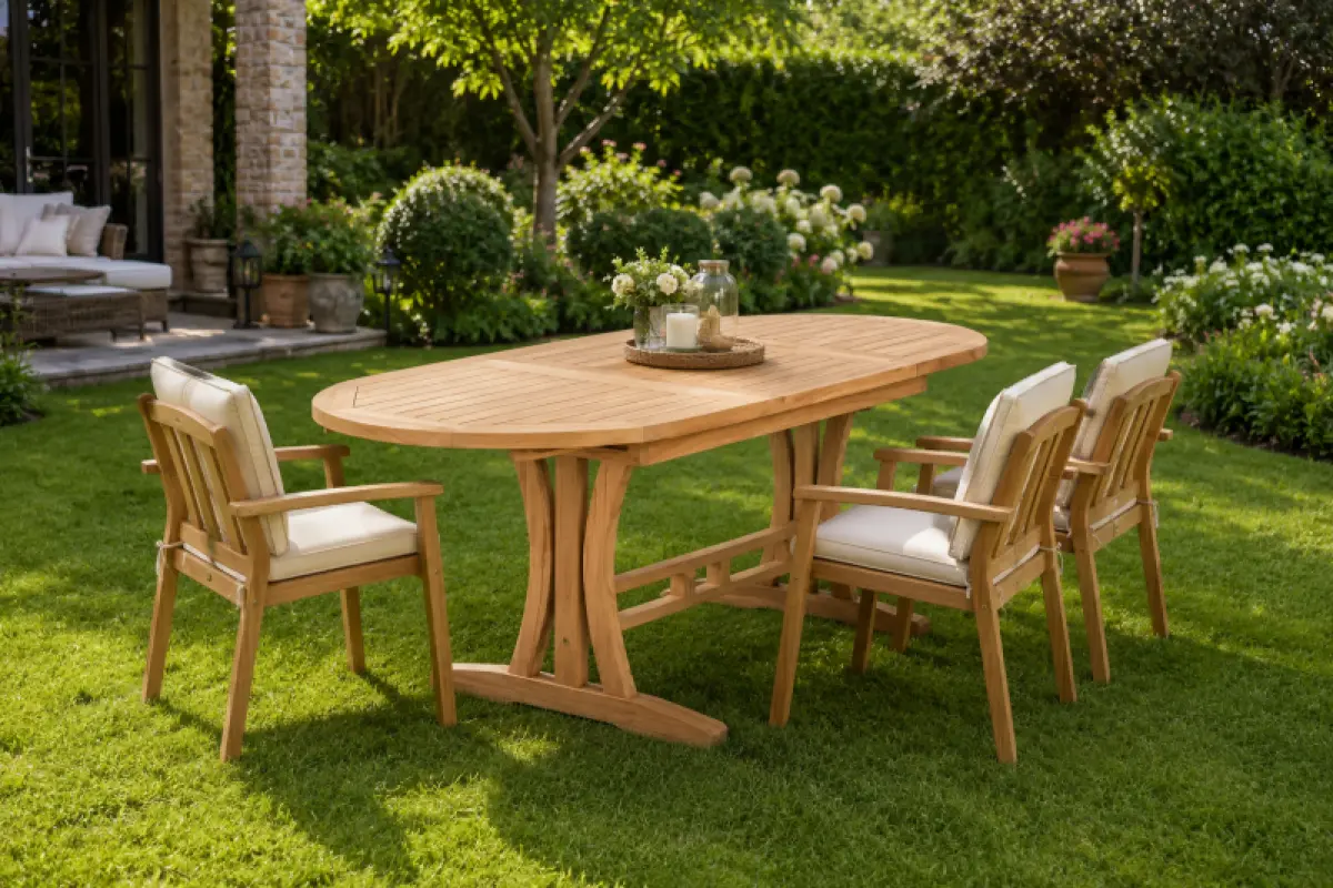Ausziehbarer Gartentisch Sumba Oval 