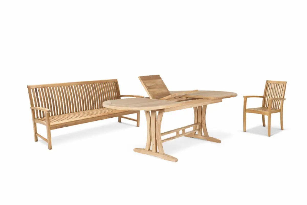 Ausziehbarer Gartentisch Sumba Oval 