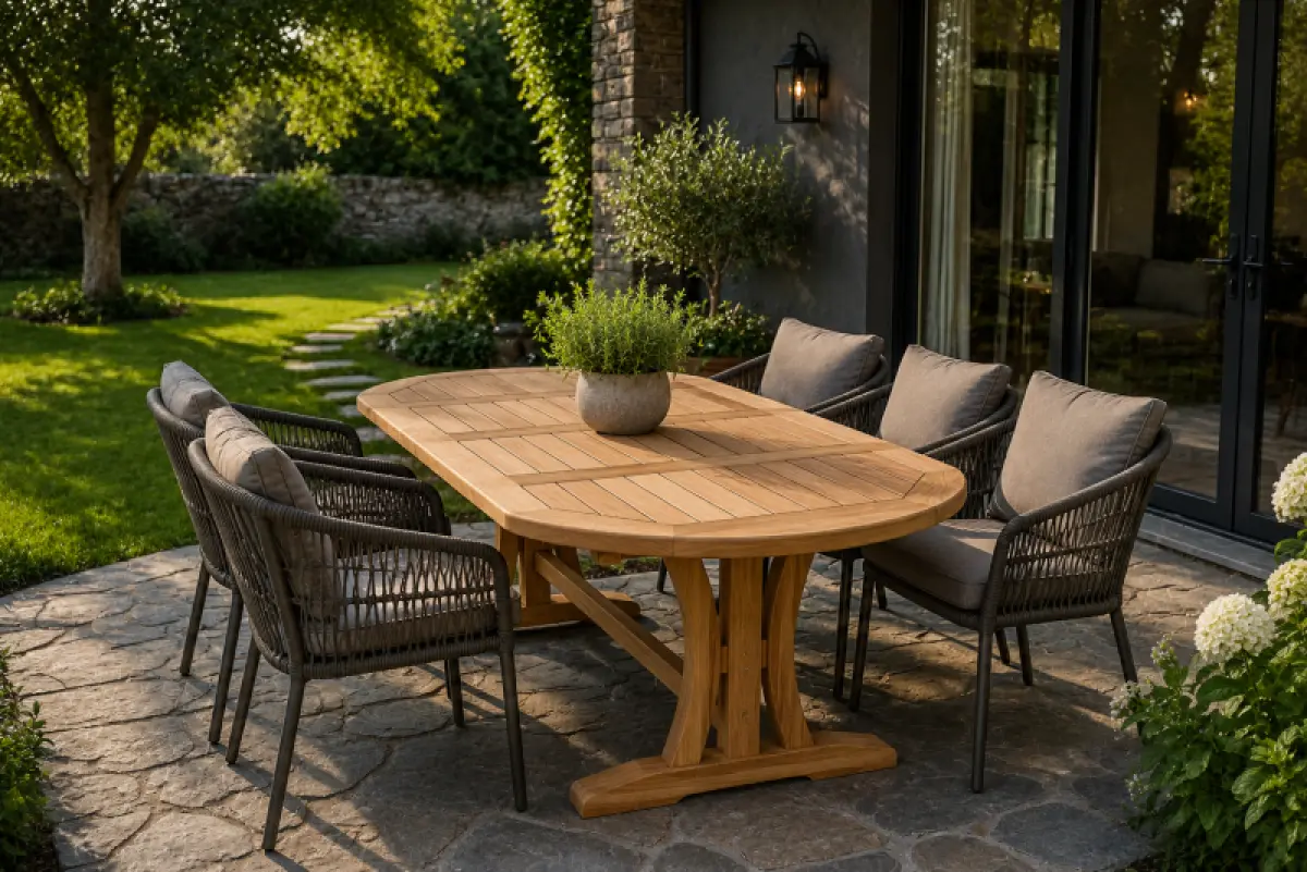 Ausziehbarer Gartentisch Sumba Oval 
