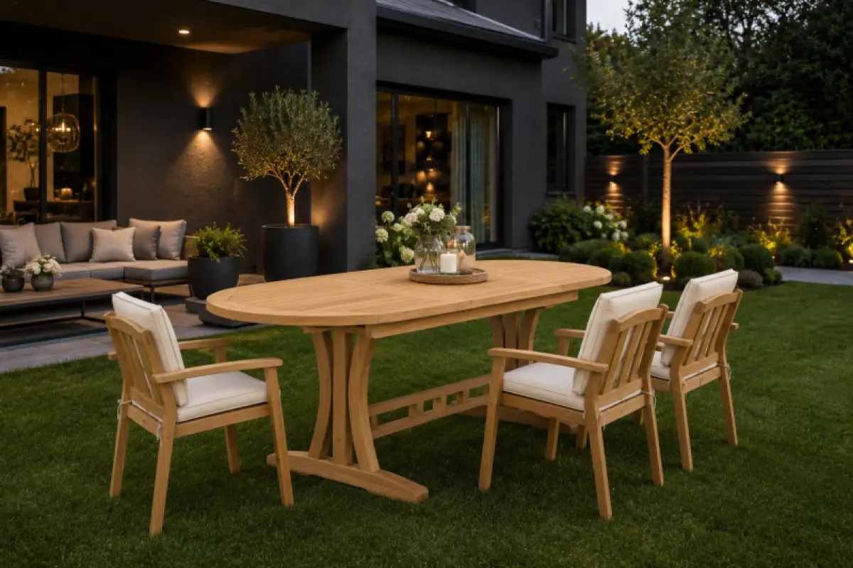 Ausziehbarer Gartentisch Sumba Oval 