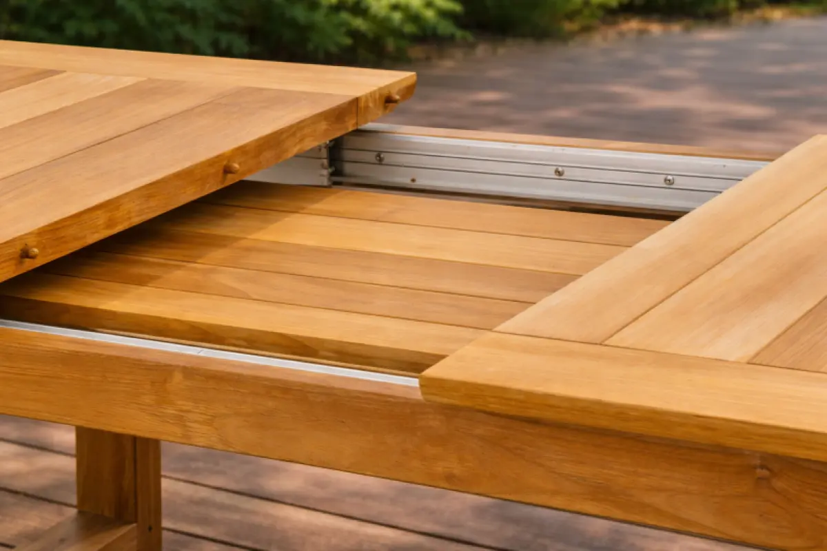Ausziehbarer Teakholz Tisch Lena