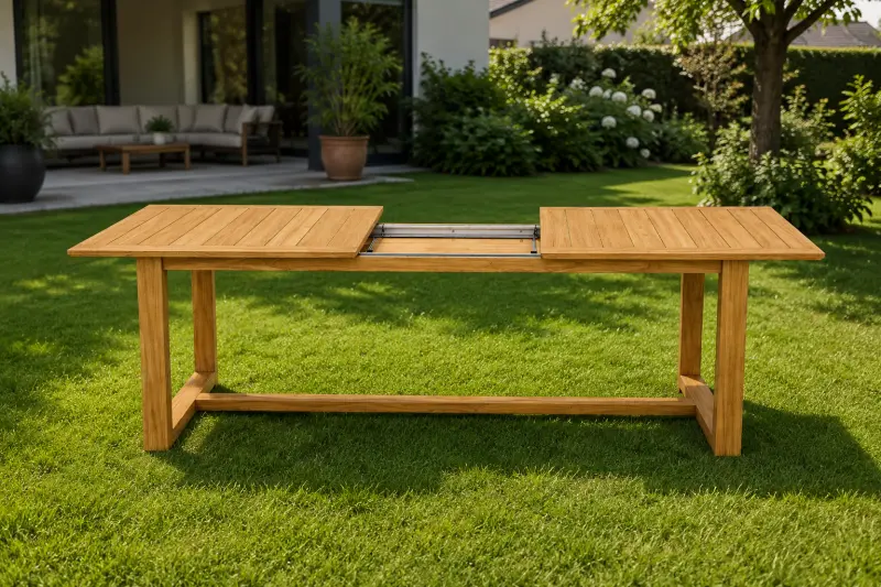 Ausziehbarer Teakholz Tisch Lena