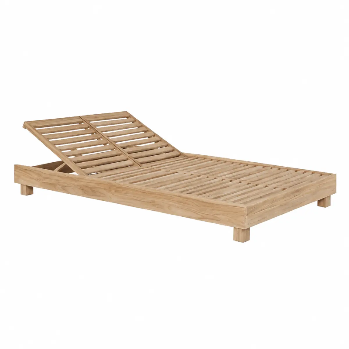 Doppelliege Moli aus Teakholz