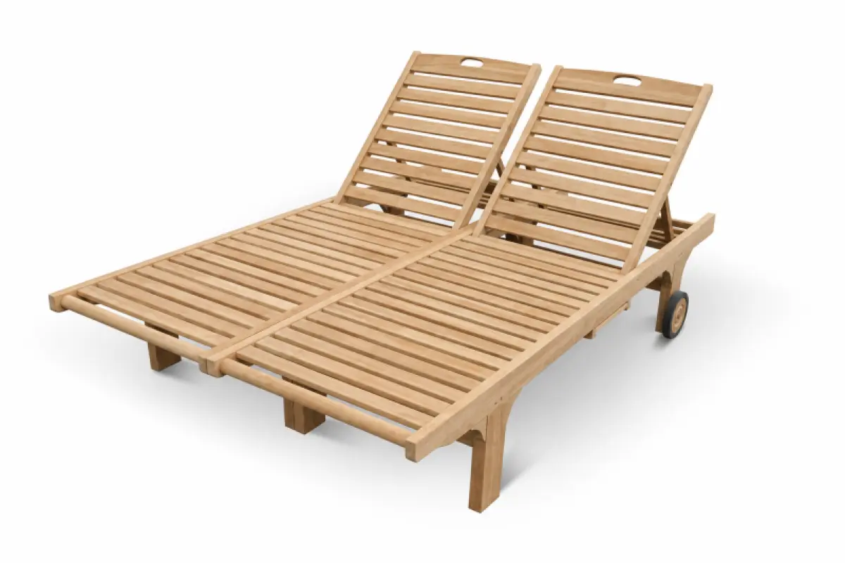 Doppelliege Multi aus Teakholz