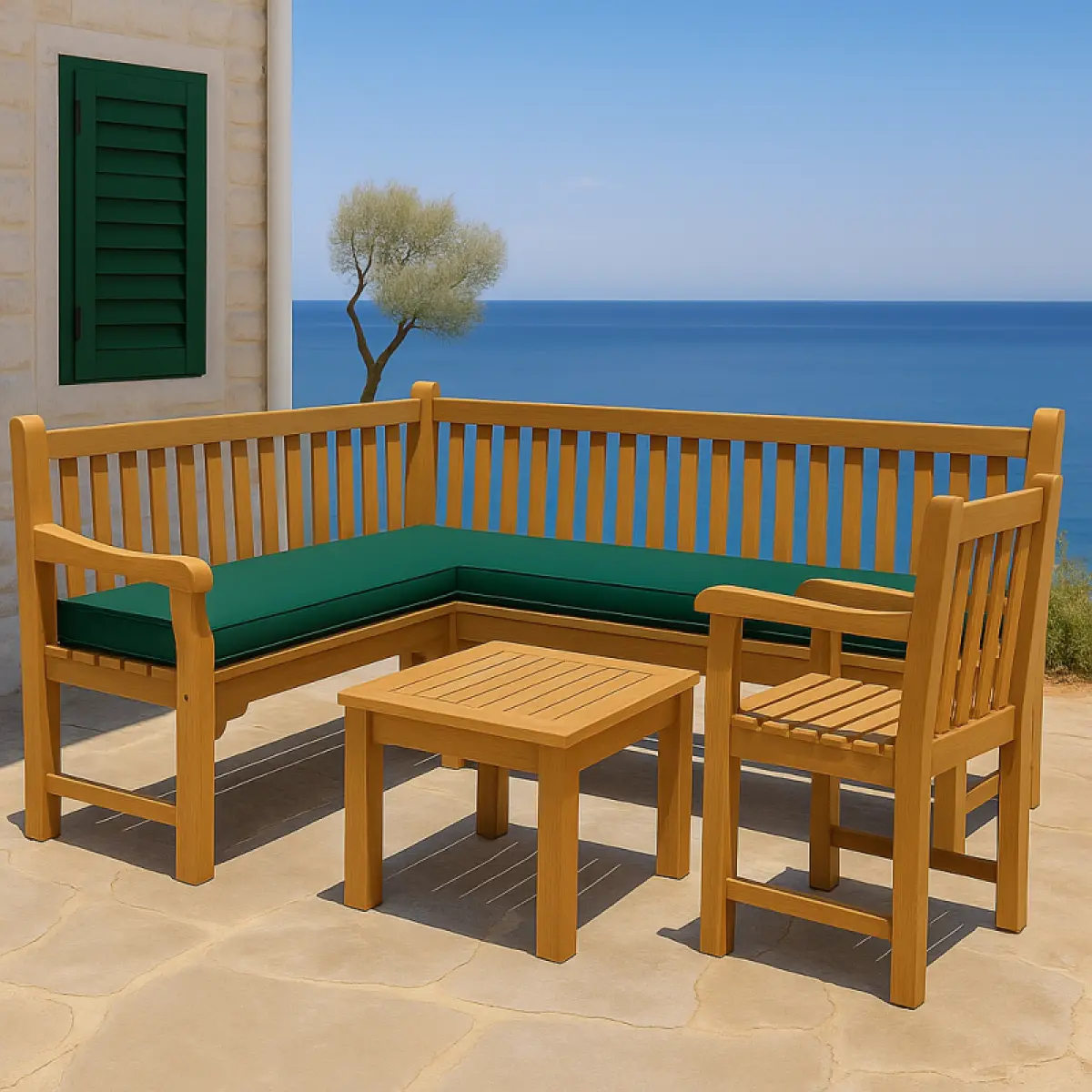 Eckbank aus Teakholz Klasso