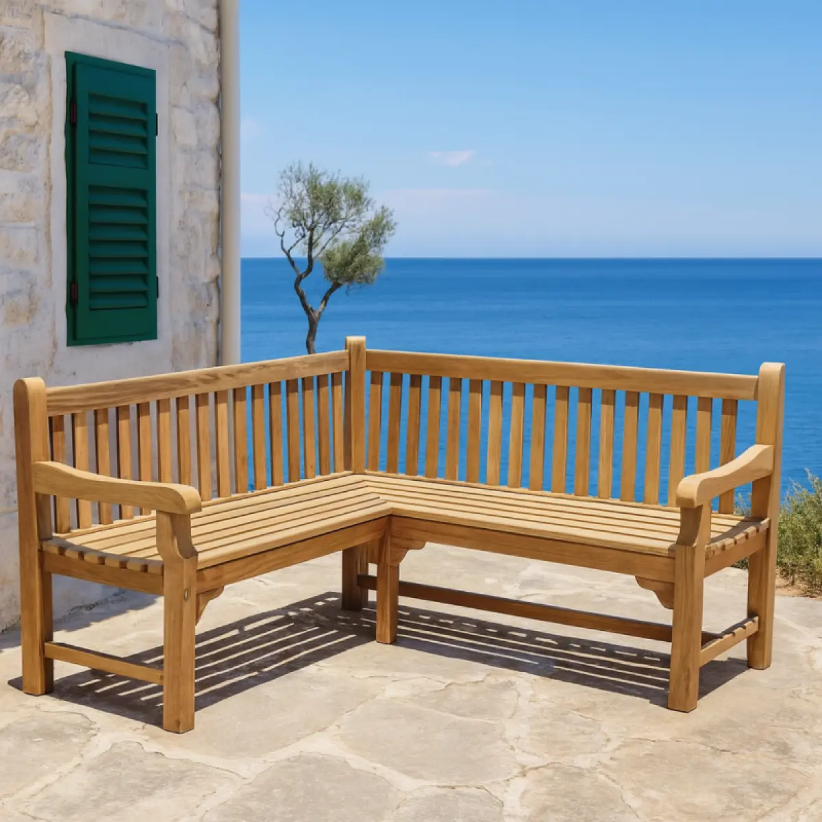 Eckbank aus Teakholz Klasso