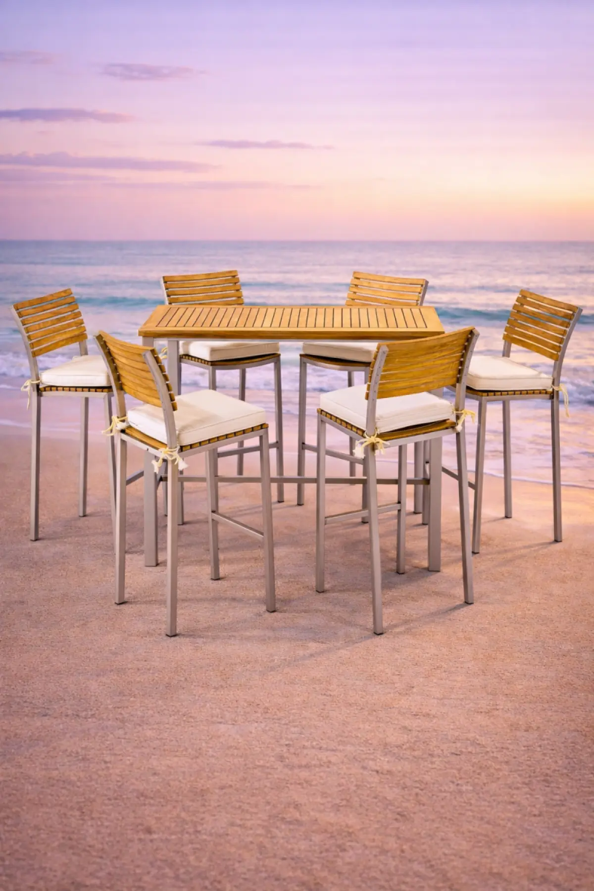 Garten Barstuhl aus Teakholz Memory