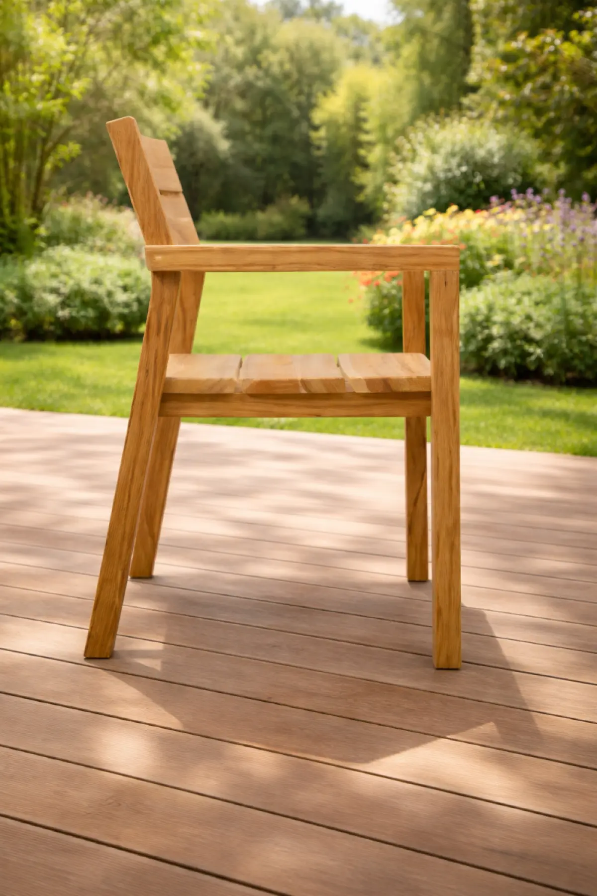 Garten Stapelstuhl aus Teakholz Abula