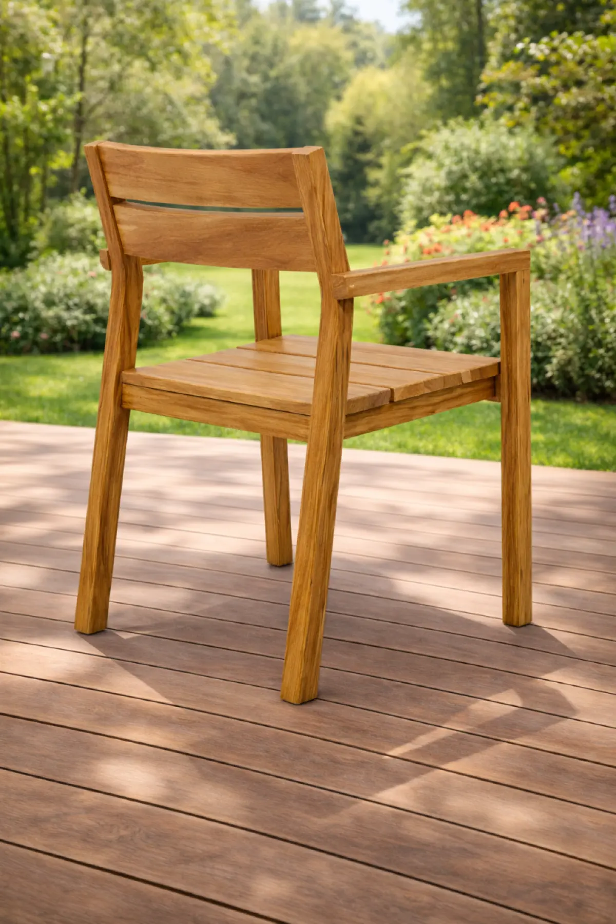 Garten Stapelstuhl aus Teakholz Abula