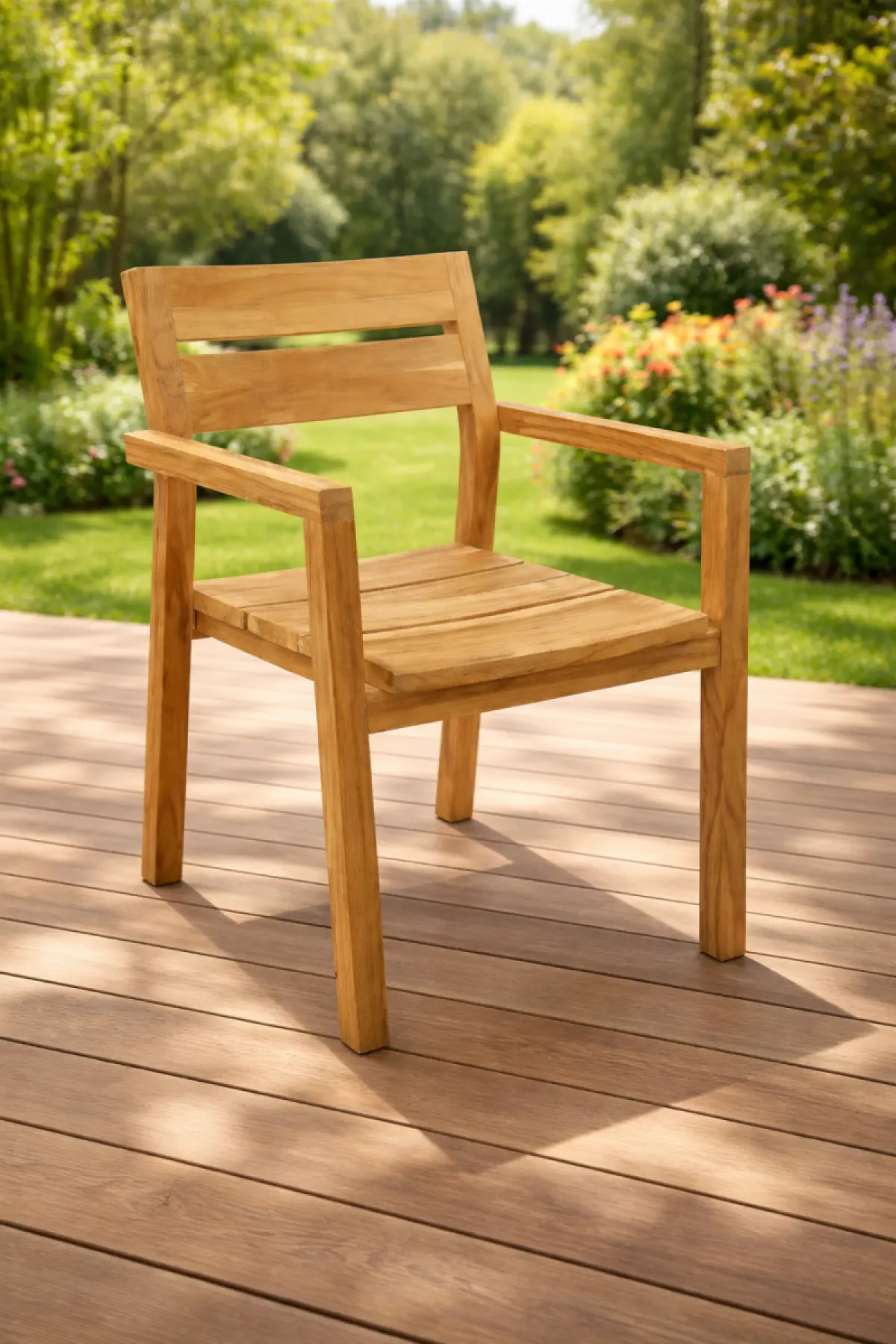 Garten Stapelstuhl aus Teakholz Abula