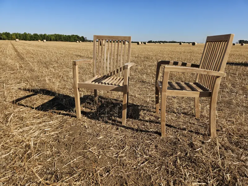 Teakholz Stapelstuhl Lori 