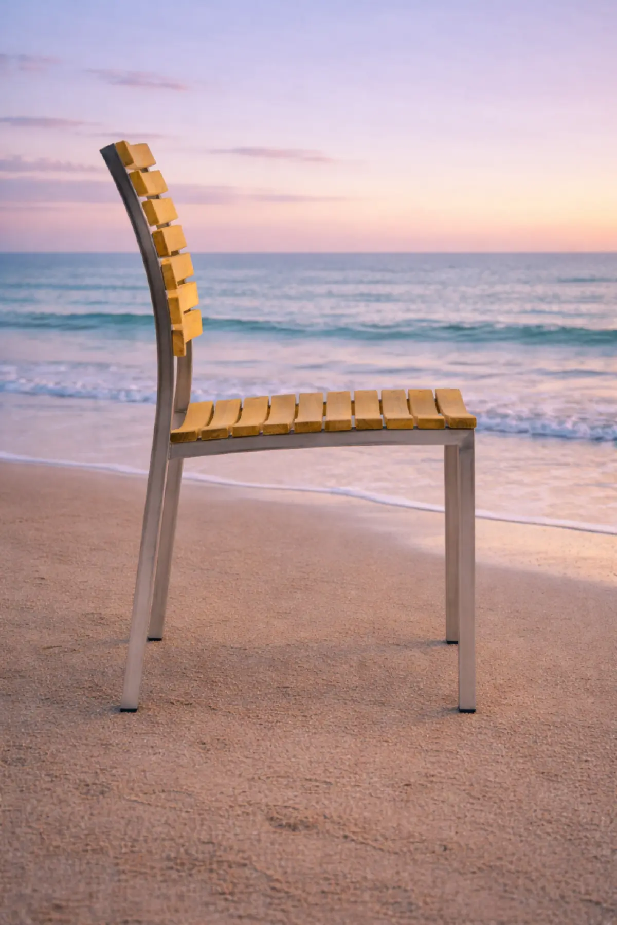 Garten-Stapelstuhl aus Teakholz Memory ohne Armlehne 