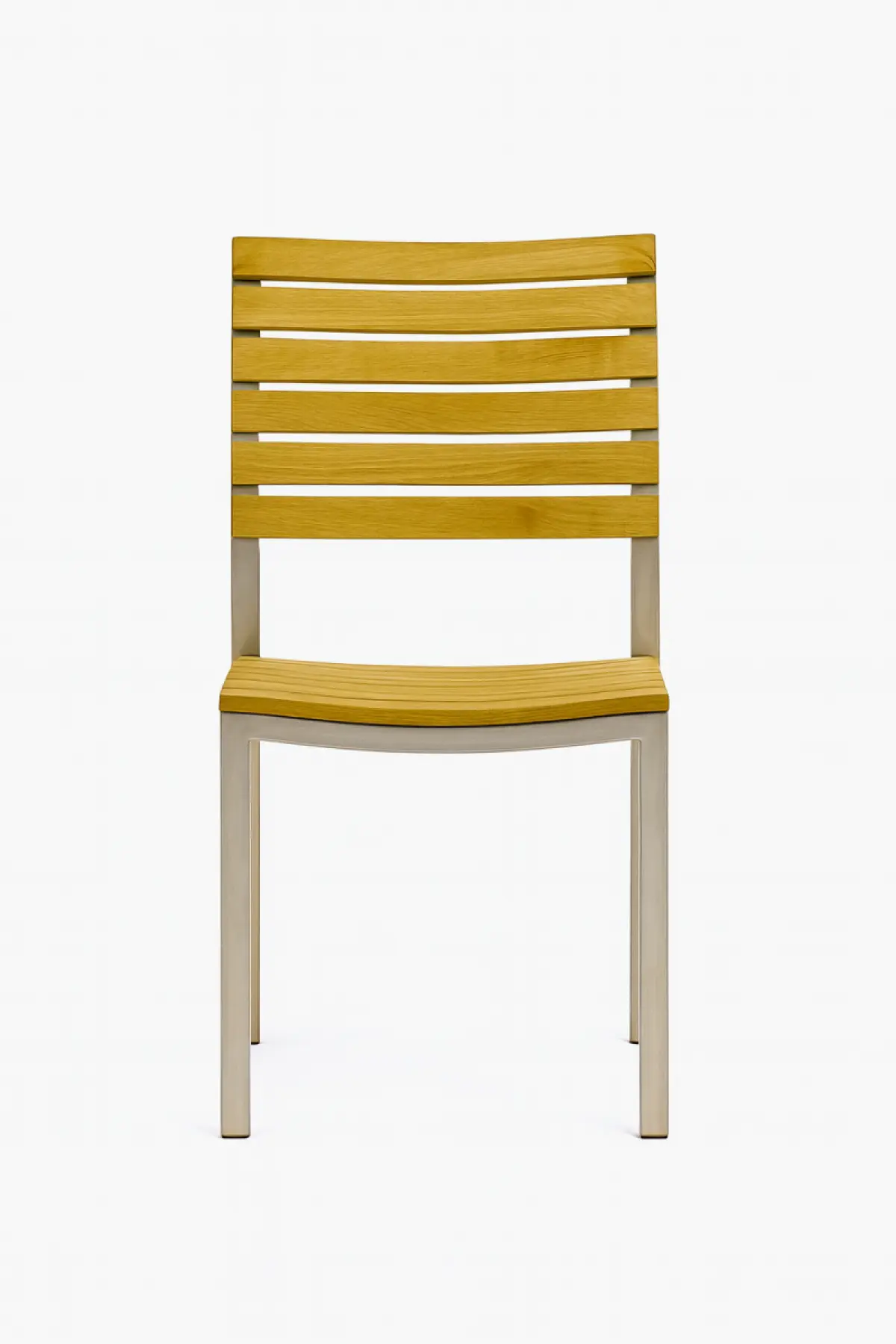 Garten-Stapelstuhl aus Teakholz Memory ohne Armlehne 