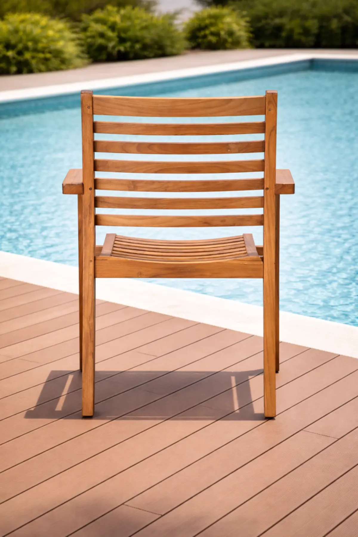 Garten-Stapelstuhl aus Teakholz Santa