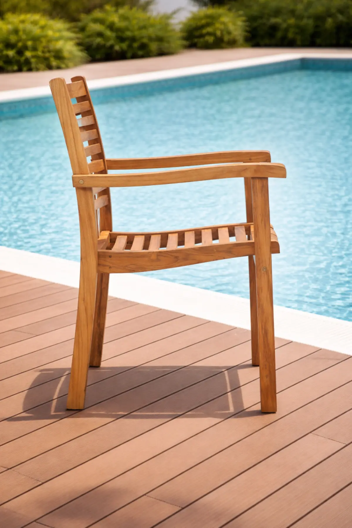 Garten-Stapelstuhl aus Teakholz Santa