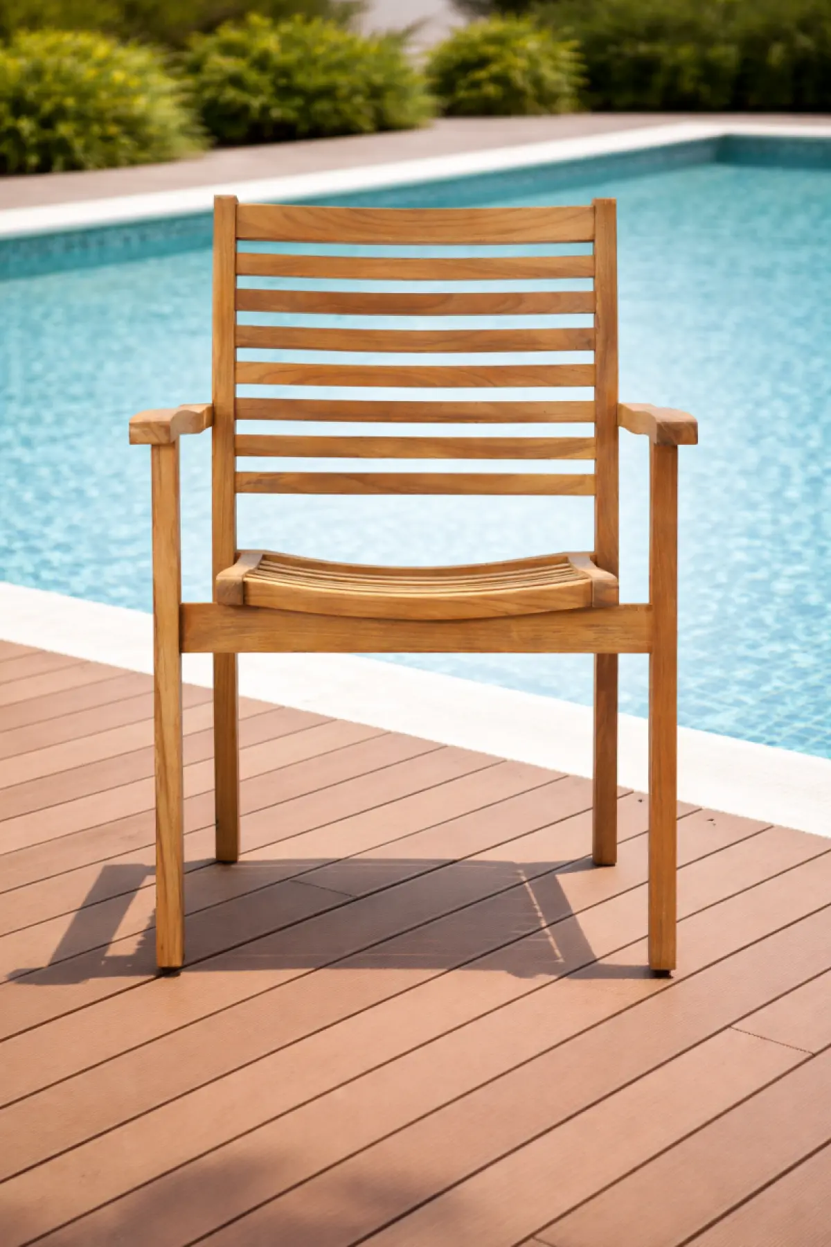 Garten-Stapelstuhl aus Teakholz Santa