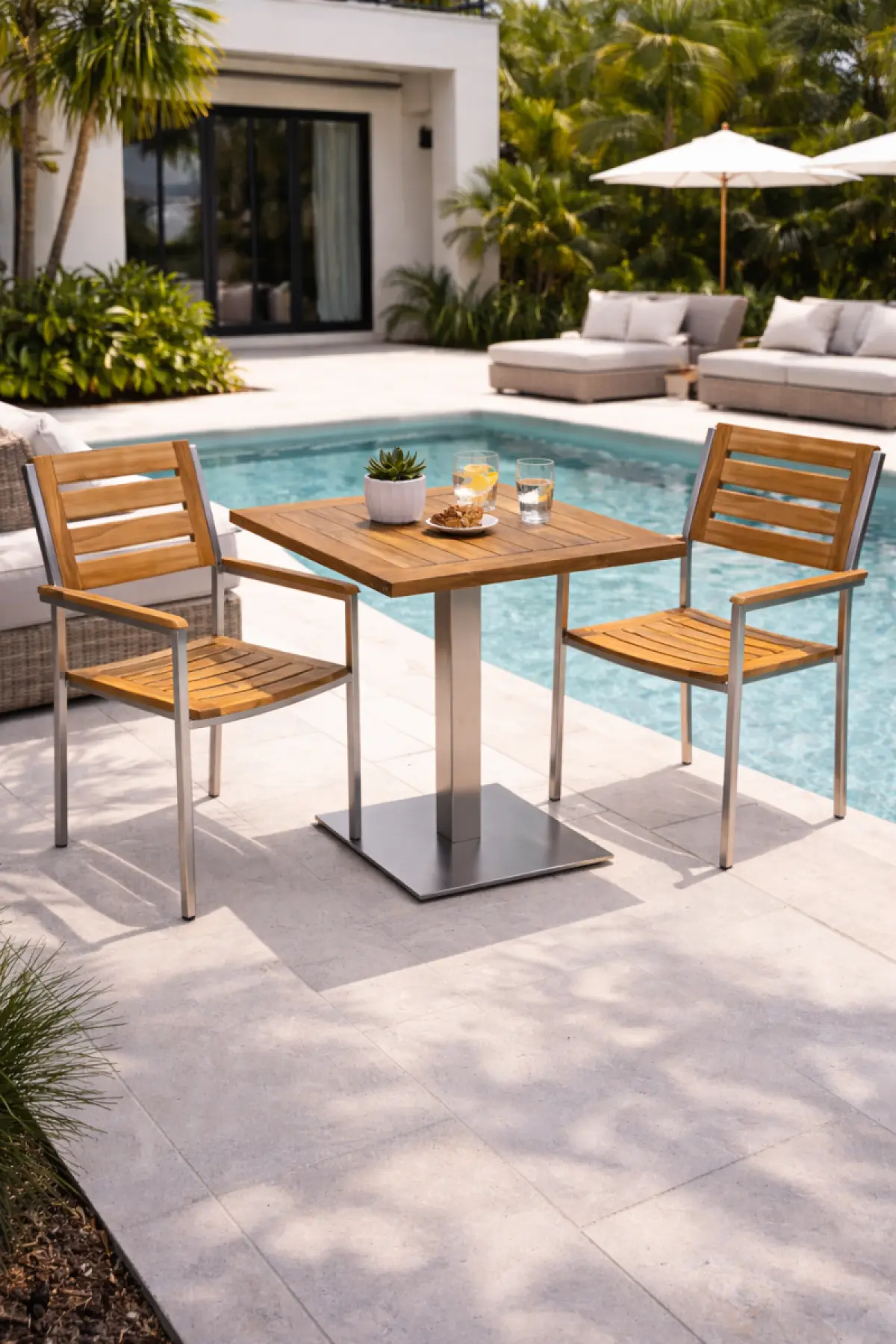 Garten-Stapelstuhl aus Teakholz Tokio