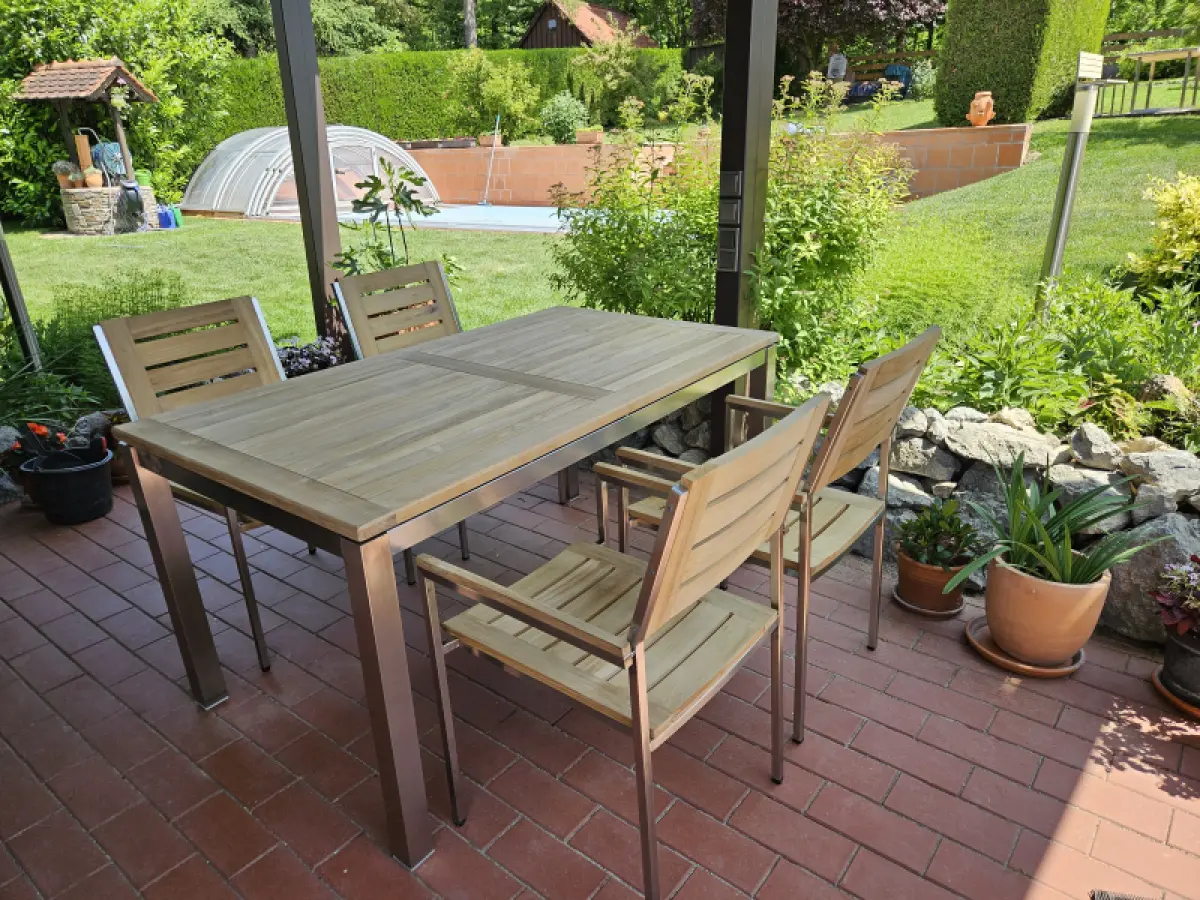 Garten-Stapelstuhl aus Teakholz Tokio