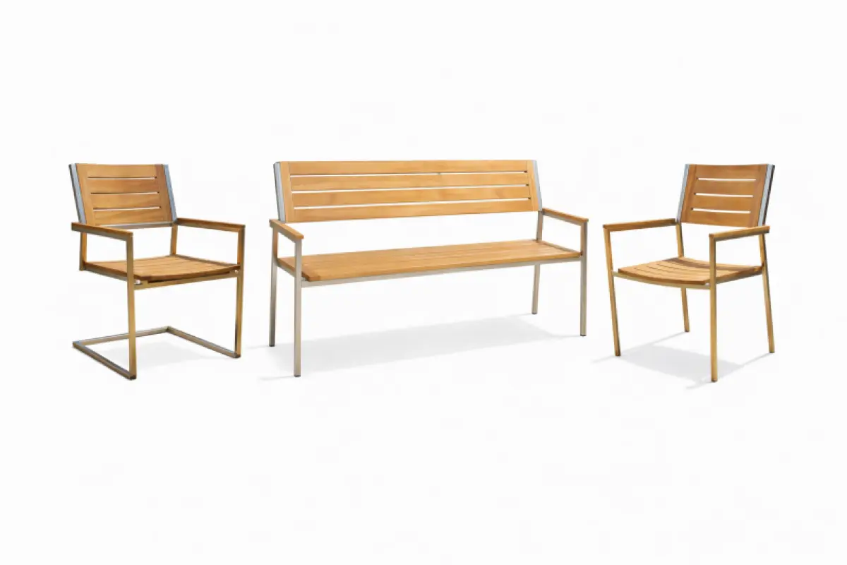 Garten-Stapelstuhl aus Teakholz Tokio