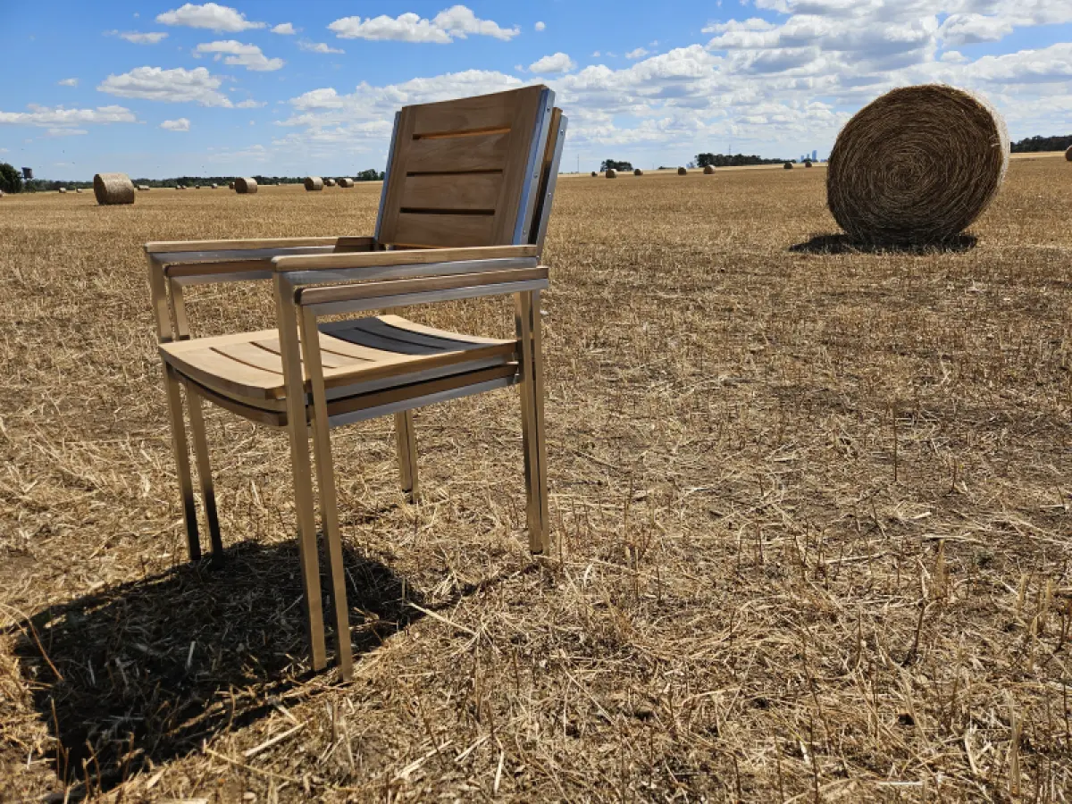 Garten-Stapelstuhl aus Teakholz Tokio