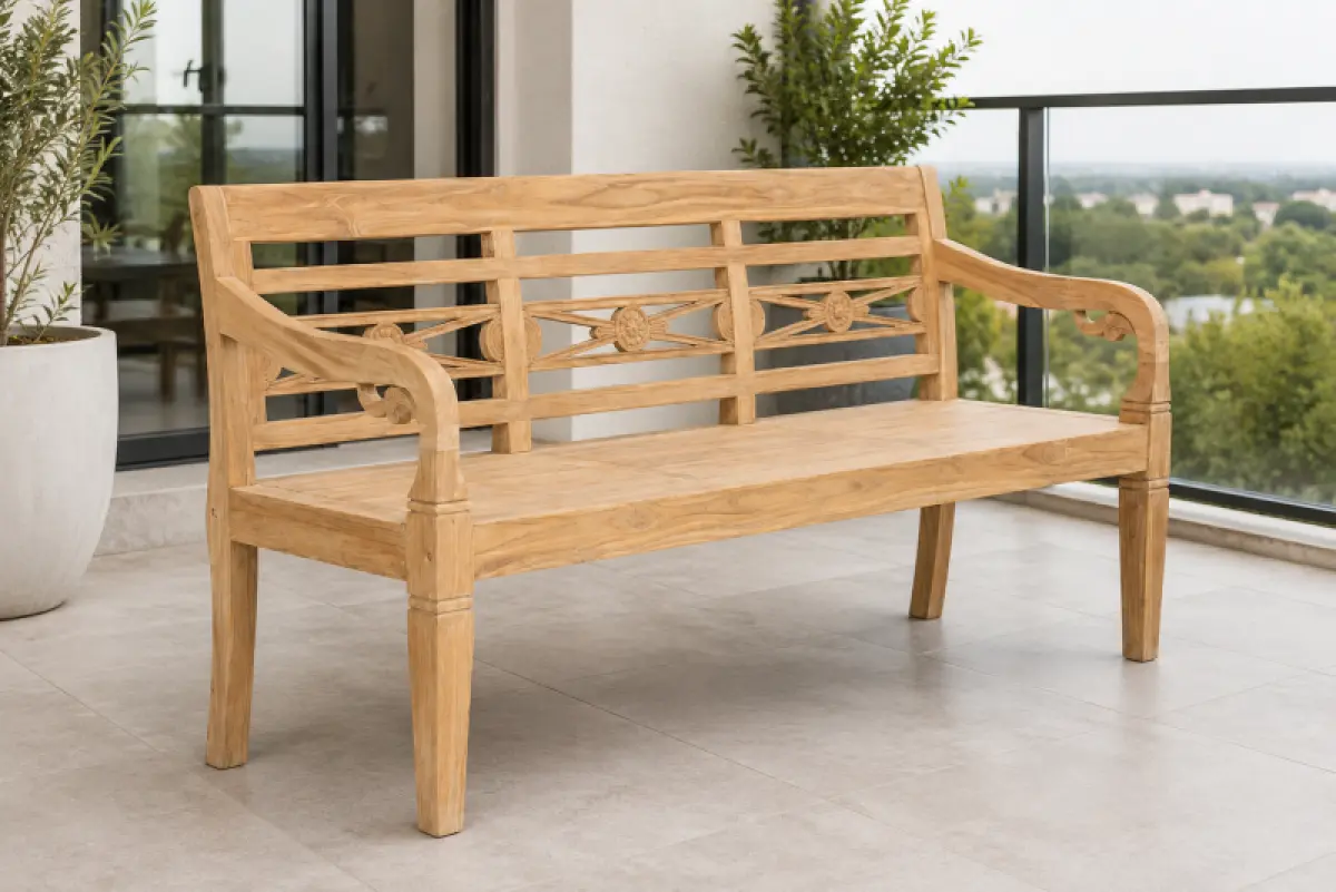 Gartenbank aus Teakholz Asya
