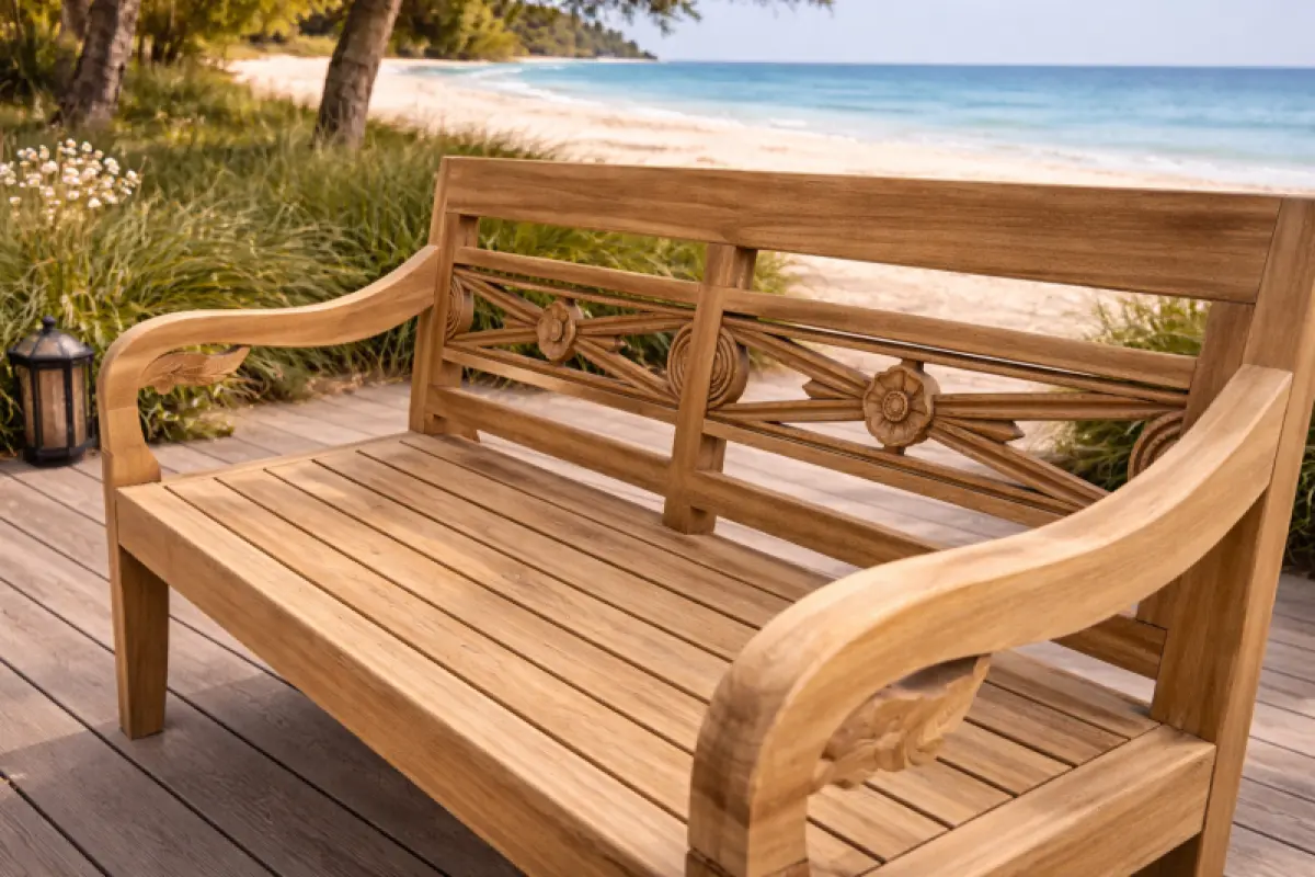 Gartenbank aus Teakholz Asya