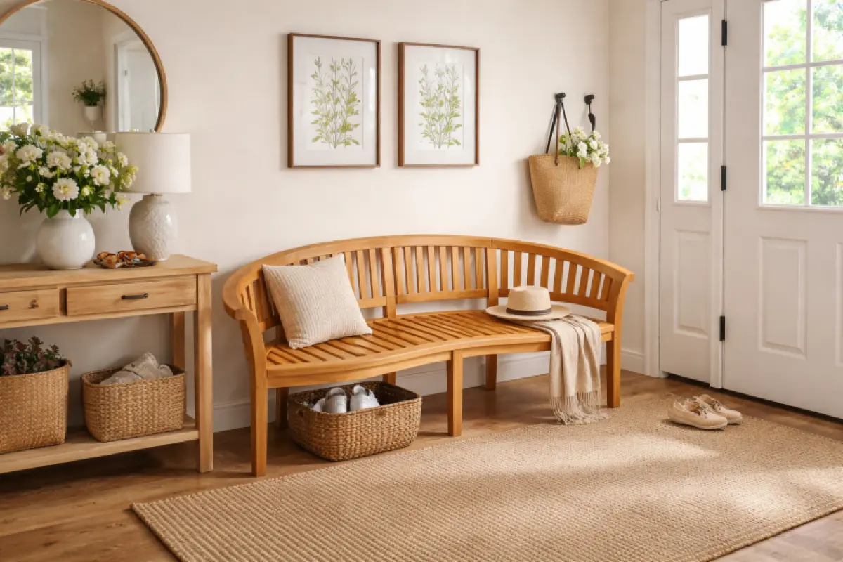 Gartenbank aus Teakholz Brundi