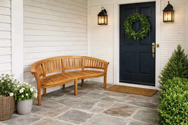 Gartenbank aus Teakholz Brundi