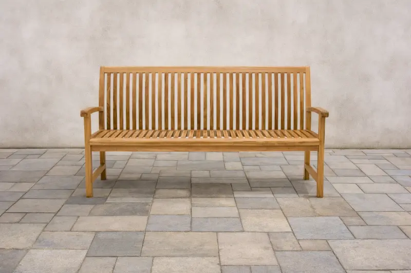 Gartenbank aus Teakholz Hawaii mit Armlehne