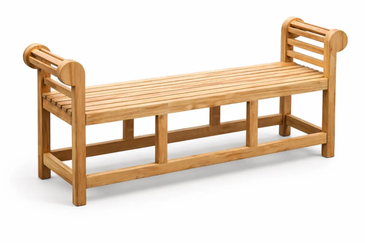 Gartenbank aus Teakholz Chester Ohne Rücken