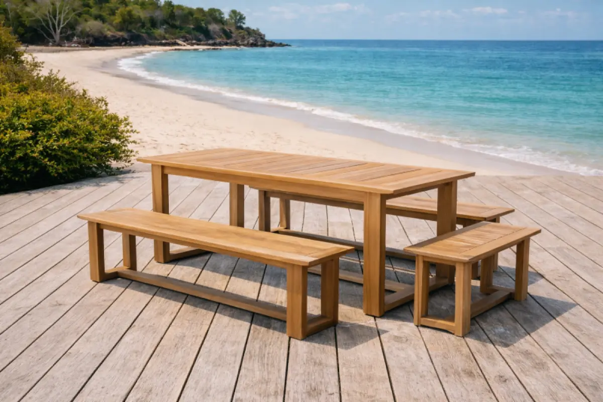 Gartenbank aus Teakholz Lena