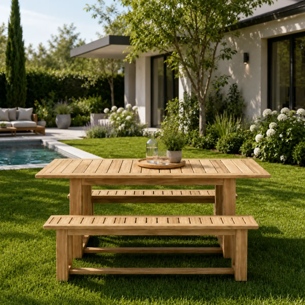 Gartenbank aus Teakholz Lena