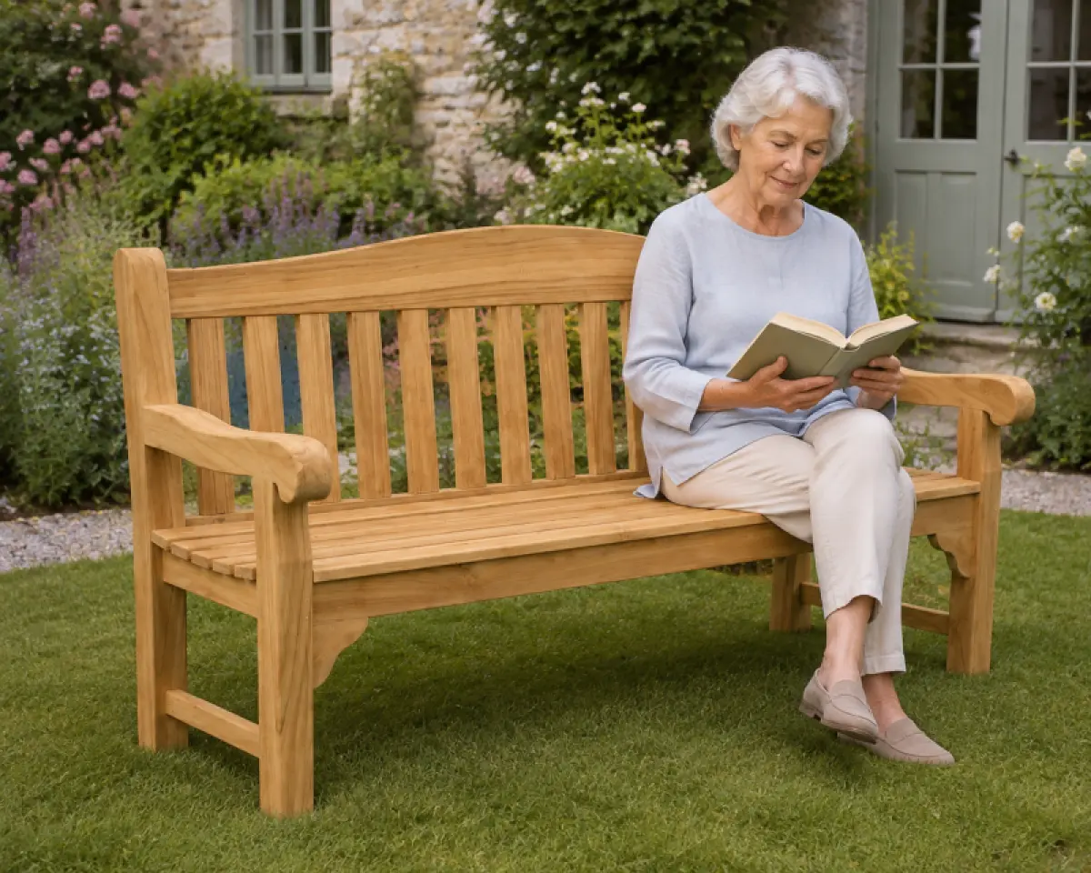 Gartenbank aus Teakholz Malavi
