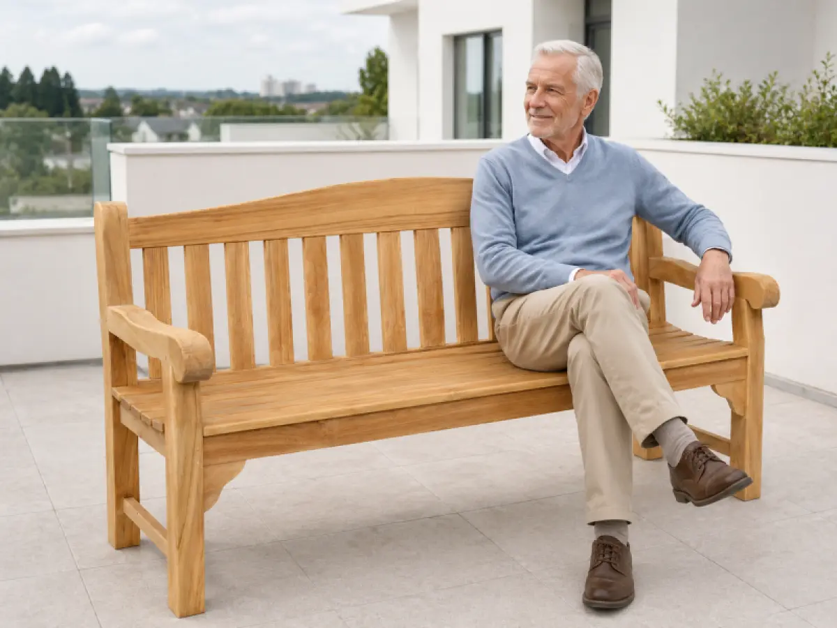 Gartenbank aus Teakholz Malavi