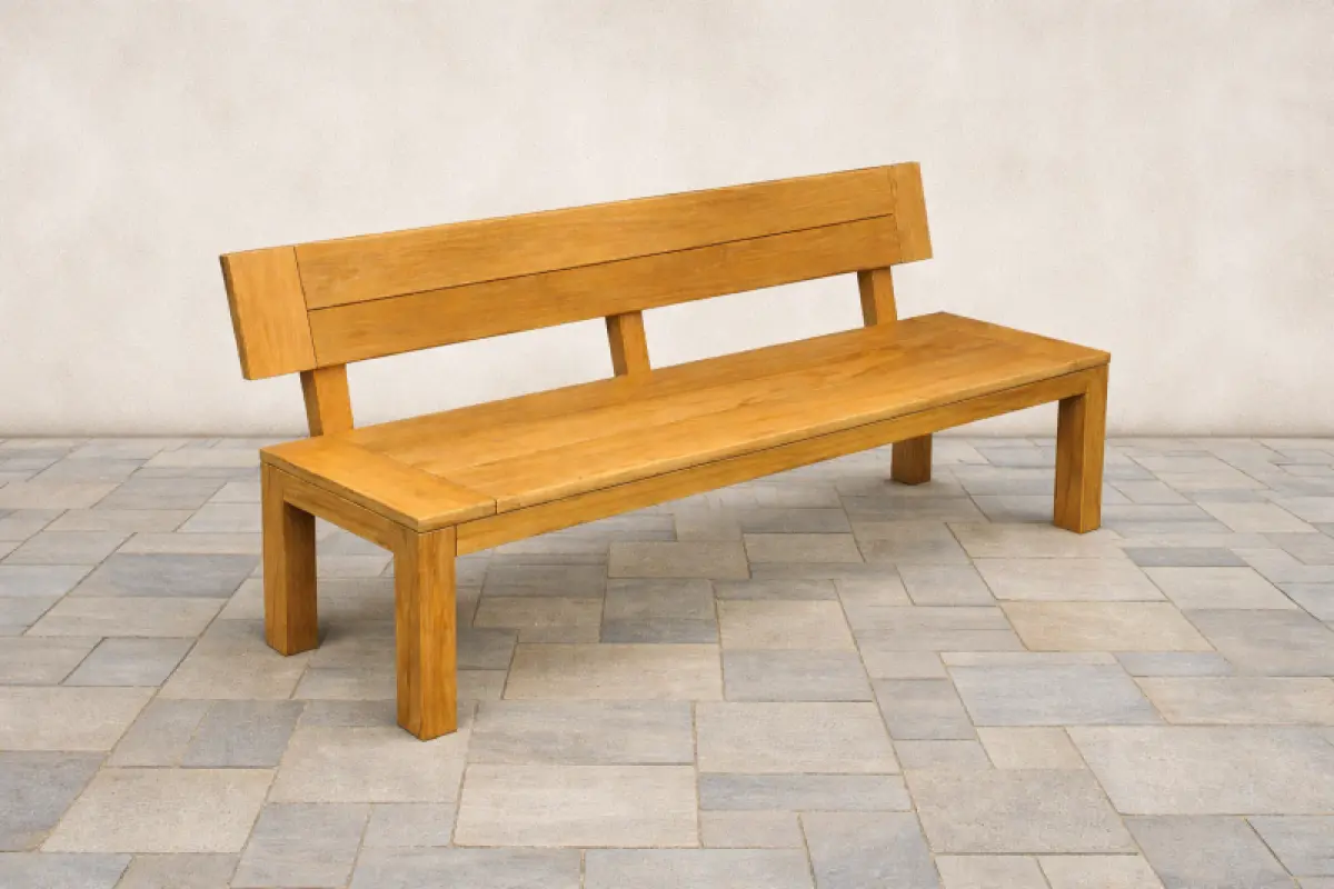 Gartenbank aus Teakholz Mamba mit Rückenlehne