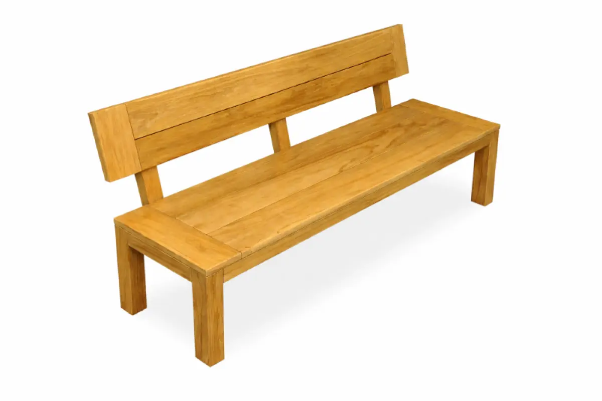 Gartenbank aus Teakholz Mamba mit Rückenlehne