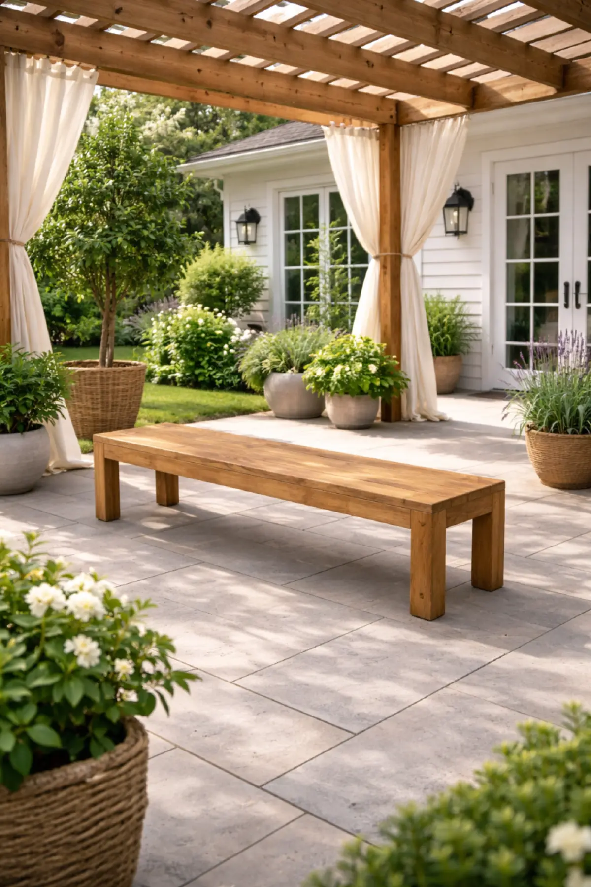 Gartenbank aus Teakholz Mamba ohne Rückenlehne