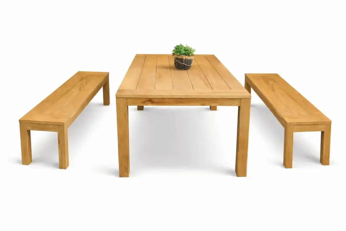 Gartenbank aus Teakholz Mamba ohne Rückenlehne