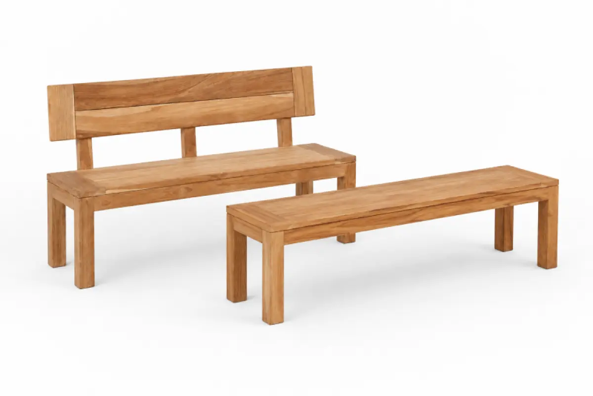 Gartenbank aus Teakholz Mamba ohne Rückenlehne