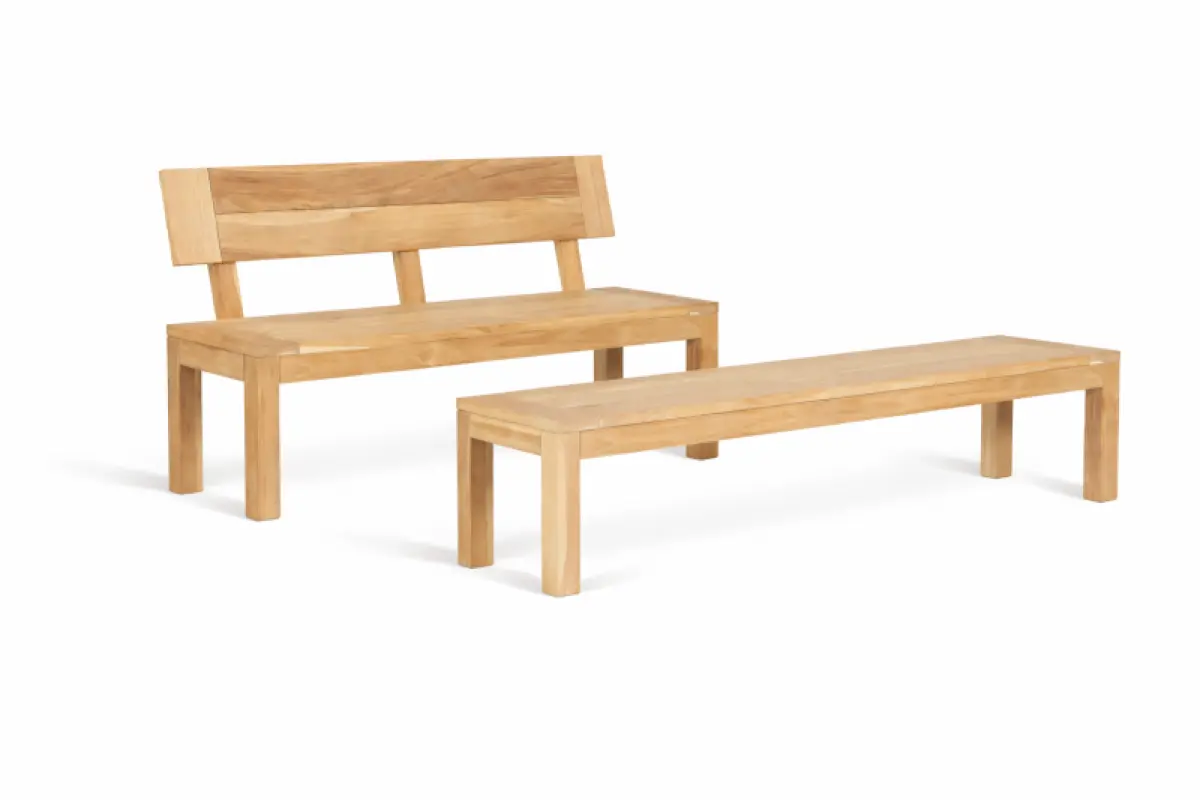 Gartenbank aus Teakholz Mamba ohne Rückenlehne