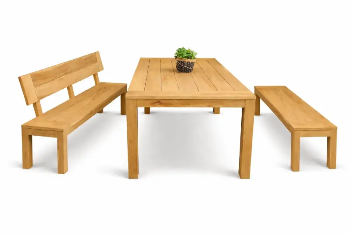 Gartenbank aus Teakholz Mamba ohne Rückenlehne