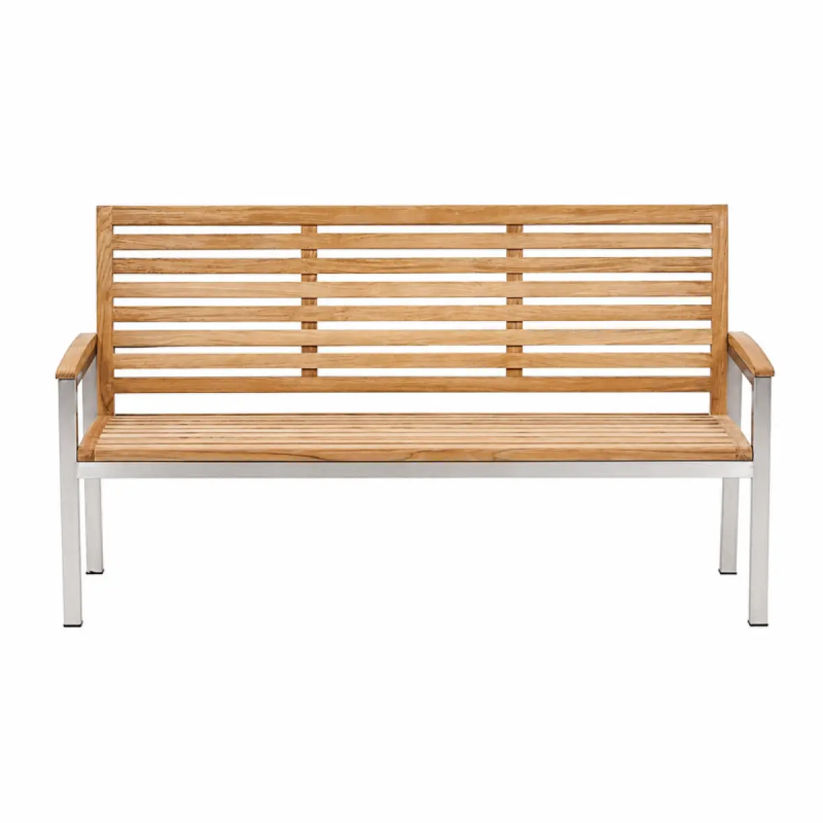 Gartenbank aus Teakholz Memory mit Armlehne 