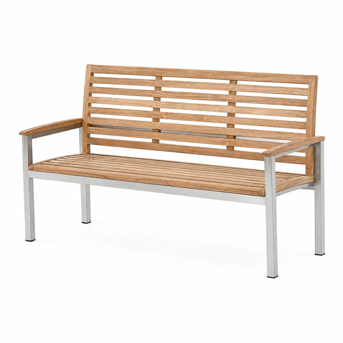 Gartenbank aus Teakholz Memory mit Armlehne 