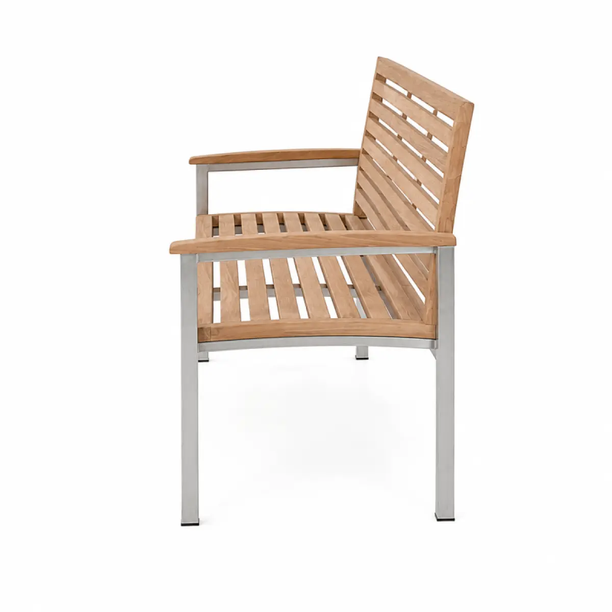 Gartenbank aus Teakholz Memory mit Armlehne 