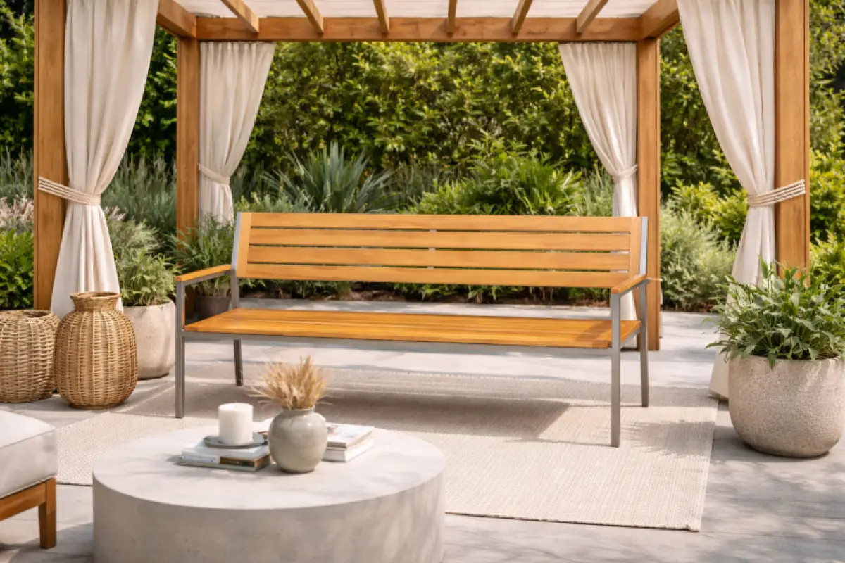 Gartenbank aus Teakholz Tokio