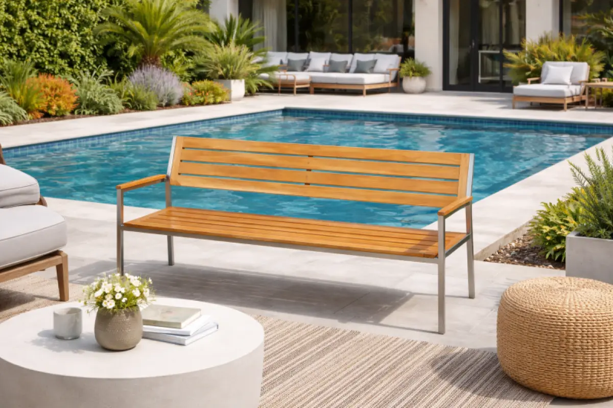 Gartenbank aus Teakholz Tokio